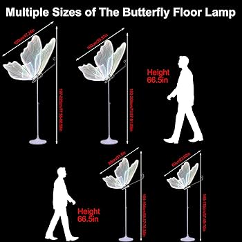 ZLPOWER Wedding Butterfly Floor Lamp Decoration Lights - Creative